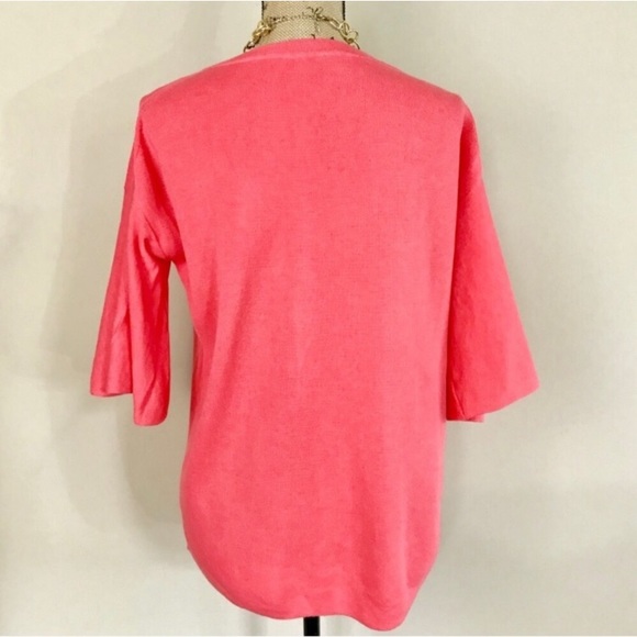 •J. Crew• peach bell sleeve knit top - Picture 3 of 6
